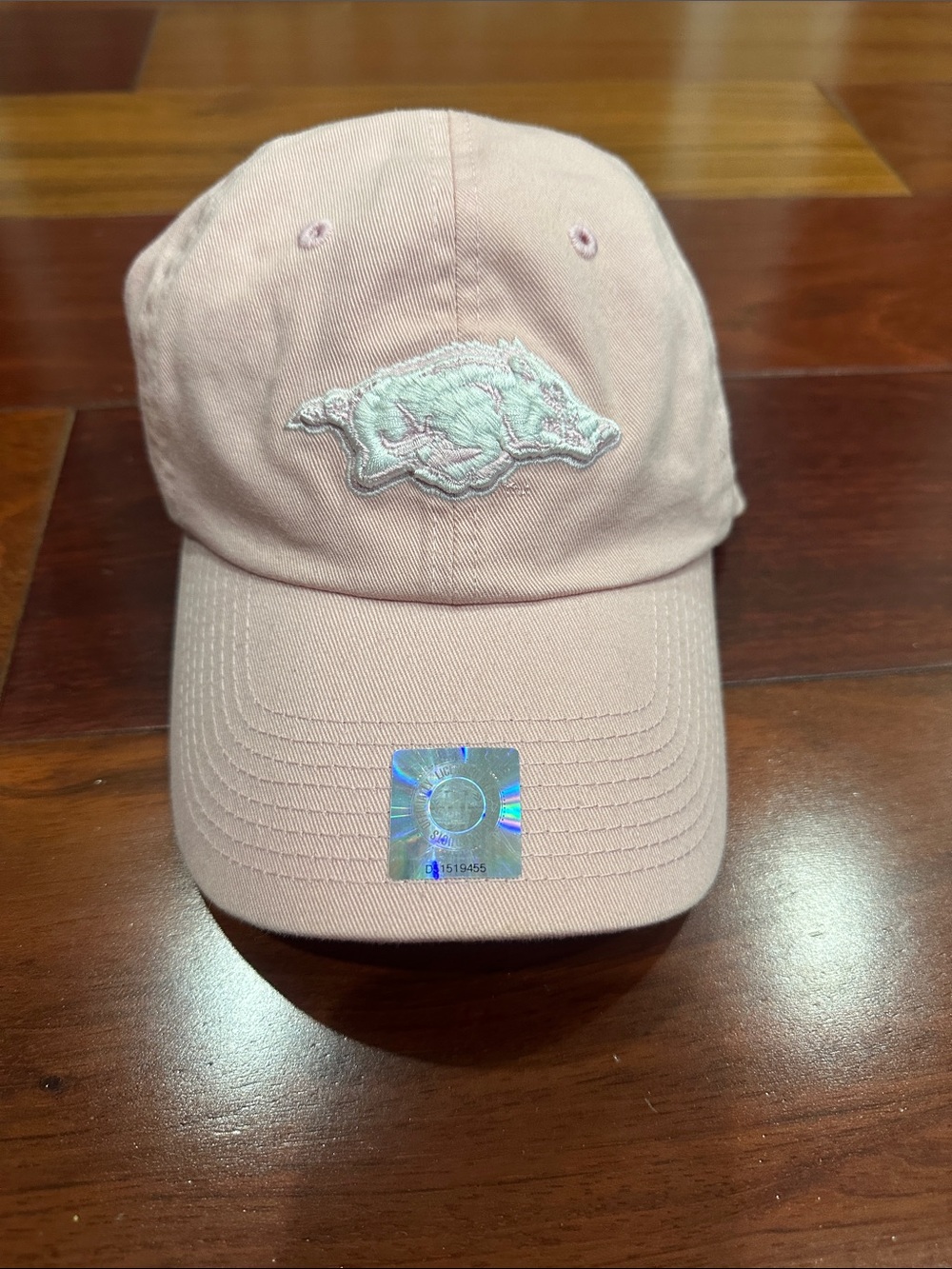 Women’s Pink Baseball Cap with Embroidered Razorback
